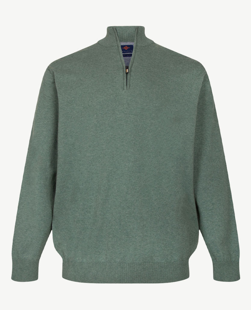 Baileys - Polo met rits - Gebreid - Mêlée groen