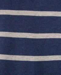 Baileys - Polo met rits - Gebreid - Streep blauw - grijs