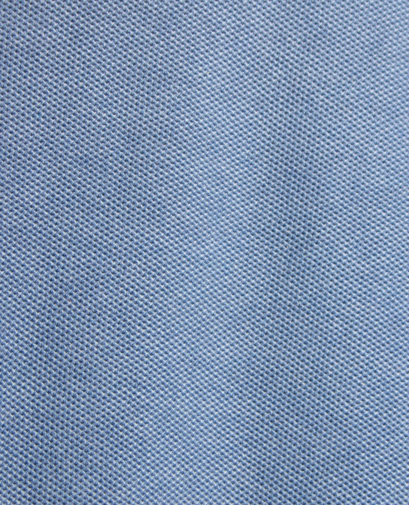 Baileys - Polo met rits - Gebreid - Two tone - Licht blauwen