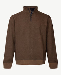 Baileys - Herenpolo met rits - Two tone - Choco met cognac