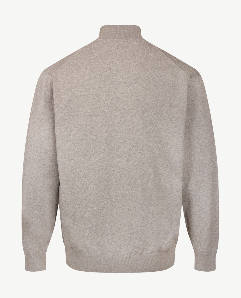 Baileys - Polo met rits - Gebreid - Mêlée grijs