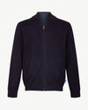 Baileys  - Vest - Gebreid - Met rits en zakken - Navy met blauw