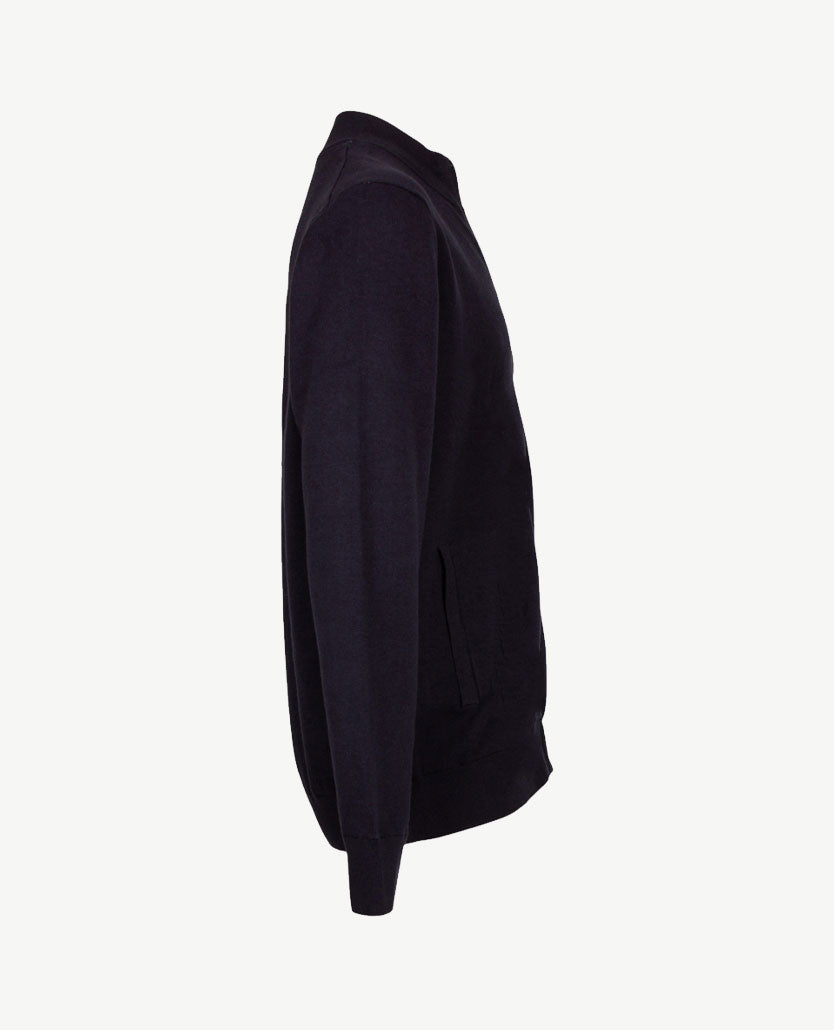 Baileys  - Vest - Gebreid - Met rits en zakken - Navy met blauw