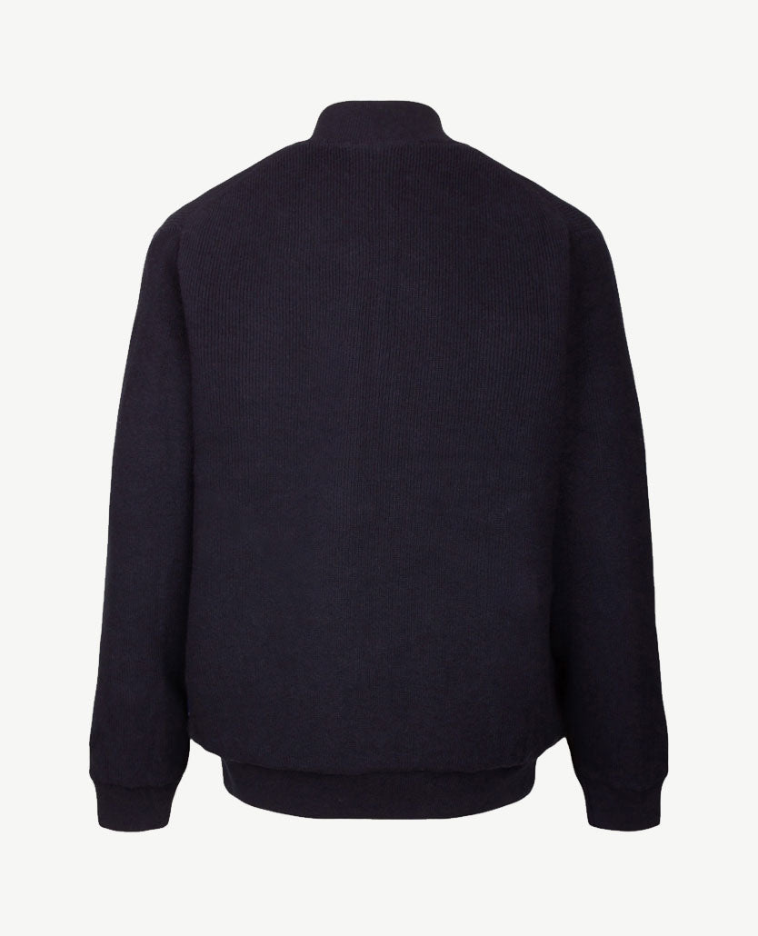 Baileys  - Gevoerd vest - Met rits en zakken - Gebreid - Navy