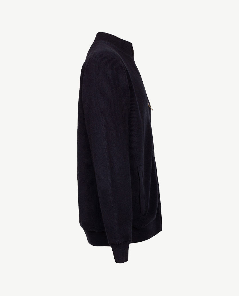 Baileys  - Gevoerd vest - Met rits en zakken - Gebreid - Navy