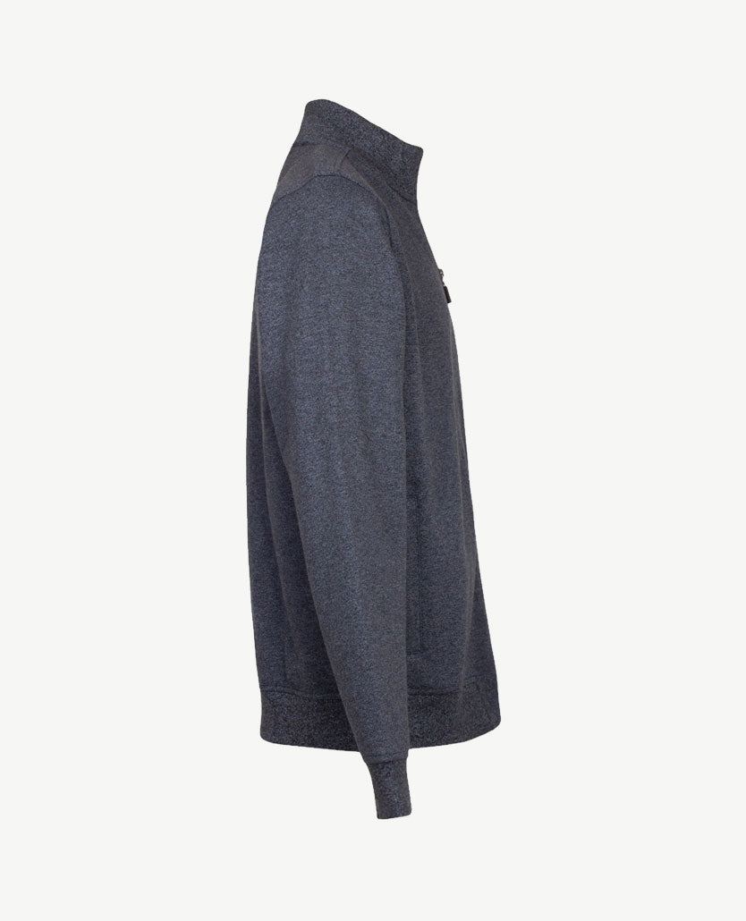 Baileys  - Vest met rits  en zakken - Sweat stof - Staalblauw met navy