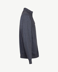 Baileys  - Vest met rits  en zakken - Sweat stof - Staalblauw met navy