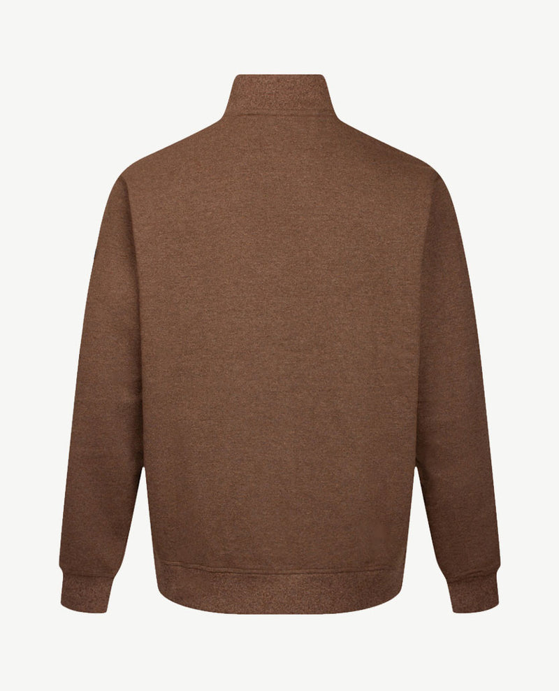 Baileys  - Vest met rits  en zakken - Sweat stof - Taupe met navy