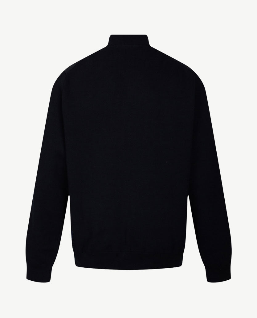 Baileys - Vestjasje - Met rits en zakken - Suèdine met breisel - Marineblauw