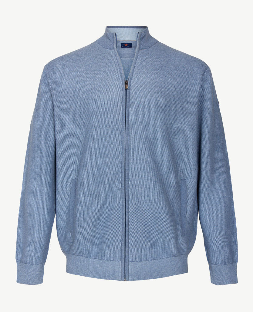 Baileys  - Vest - Gebreid - Met rits en zakken - Two tone - Blauwen