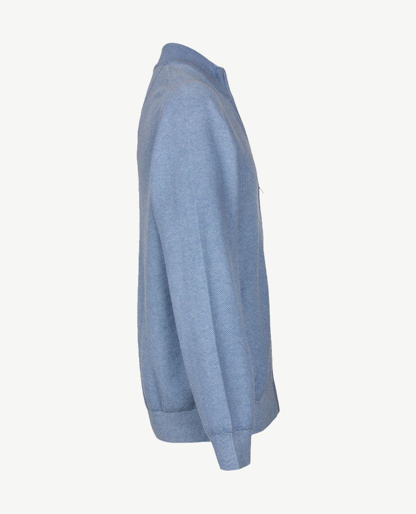 Baileys  - Vest - Gebreid - Met rits en zakken - Two tone - Blauwen