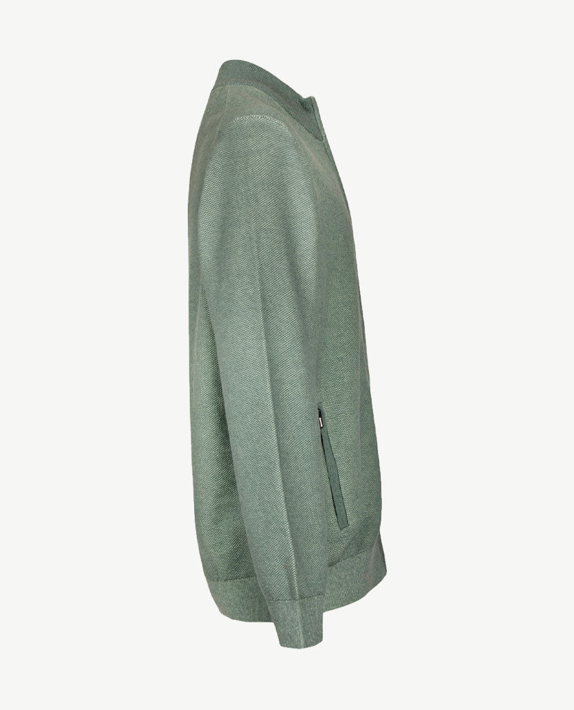 Baileys  - Vest - Gebreid - Met rits en zakken - Two tone - Groen met licht groen