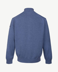 Baileys  - Vest - Gebreid - Met rits en zakken - Mêlée - Licht kobalt