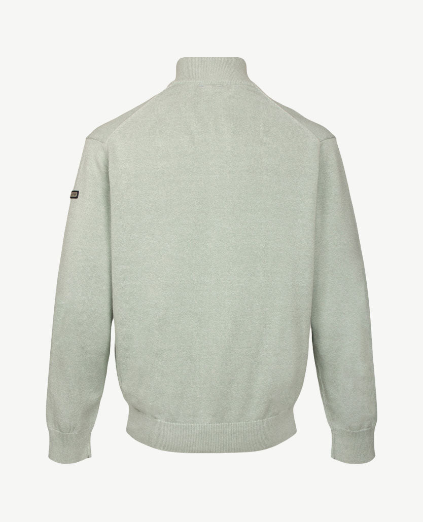 Baileys  - Vest - Gebreid - Met rits en zakken - Mêlée - Licht groen