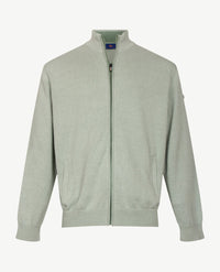 Baileys  - Vest - Gebreid - Met rits en zakken - Mêlée - Licht groen