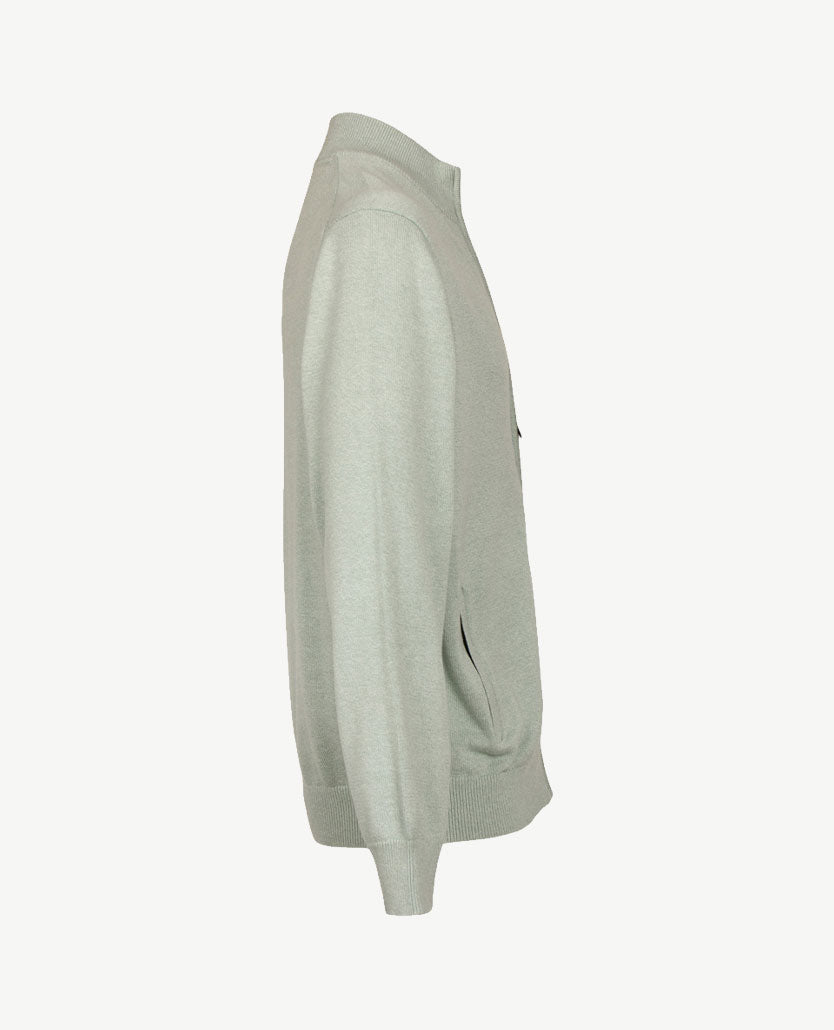 Baileys  - Vest - Gebreid - Met rits en zakken - Mêlée - Licht groen