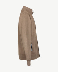 Baileys  - Vest - Met rits - Sweat - Licht taupe met navy, off white en blue