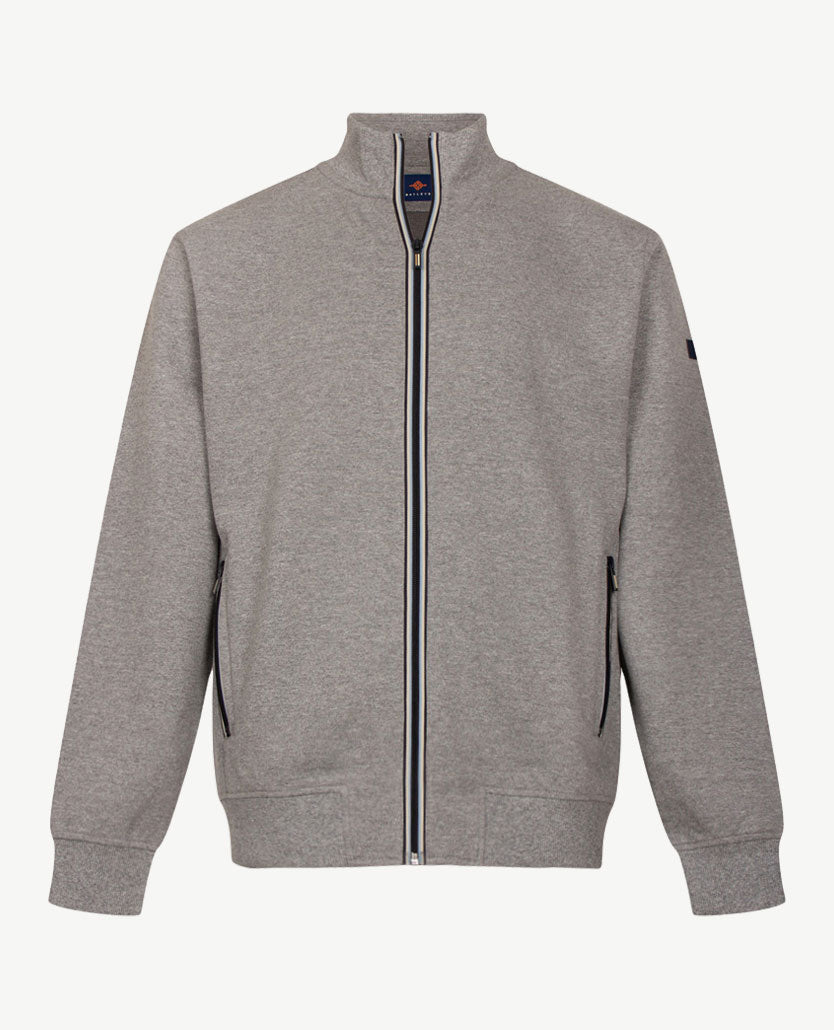 Baileys  - Vest - Met rits - Sweat - Grijs met navy, off white en blue