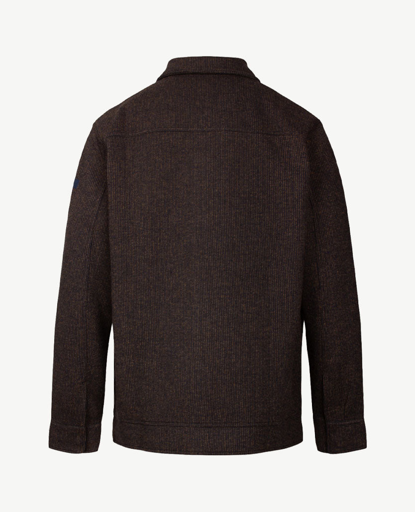 Baileys - Herenvest met kraag - Met rits en zakken - Two tone - Navy met cognac