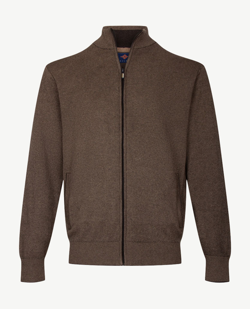 Baileys  - Herenvest - Met rits en zakken - Two-tone - Taupe met antarciet