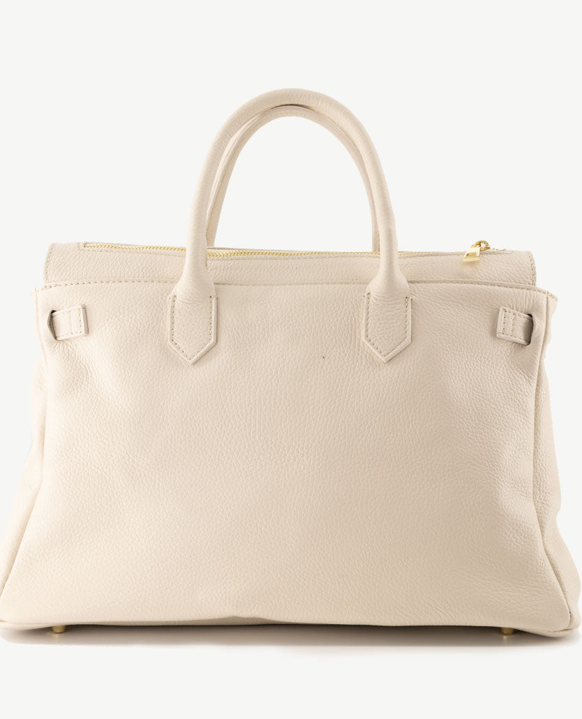 Tas - Birdie Large - Leer - Licht beige