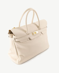 Tas - Birdie Large - Leer - Licht beige