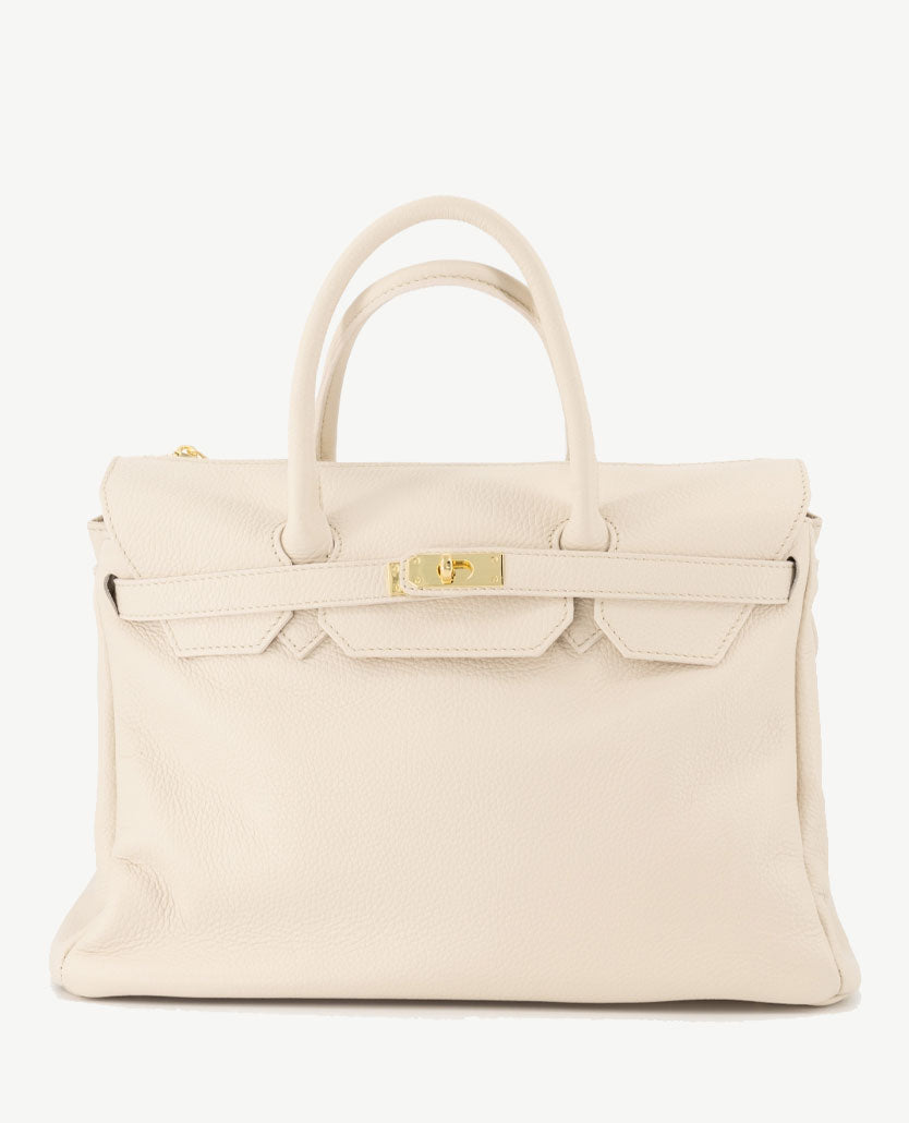 Tas - Birdie Large - Leer - Licht beige