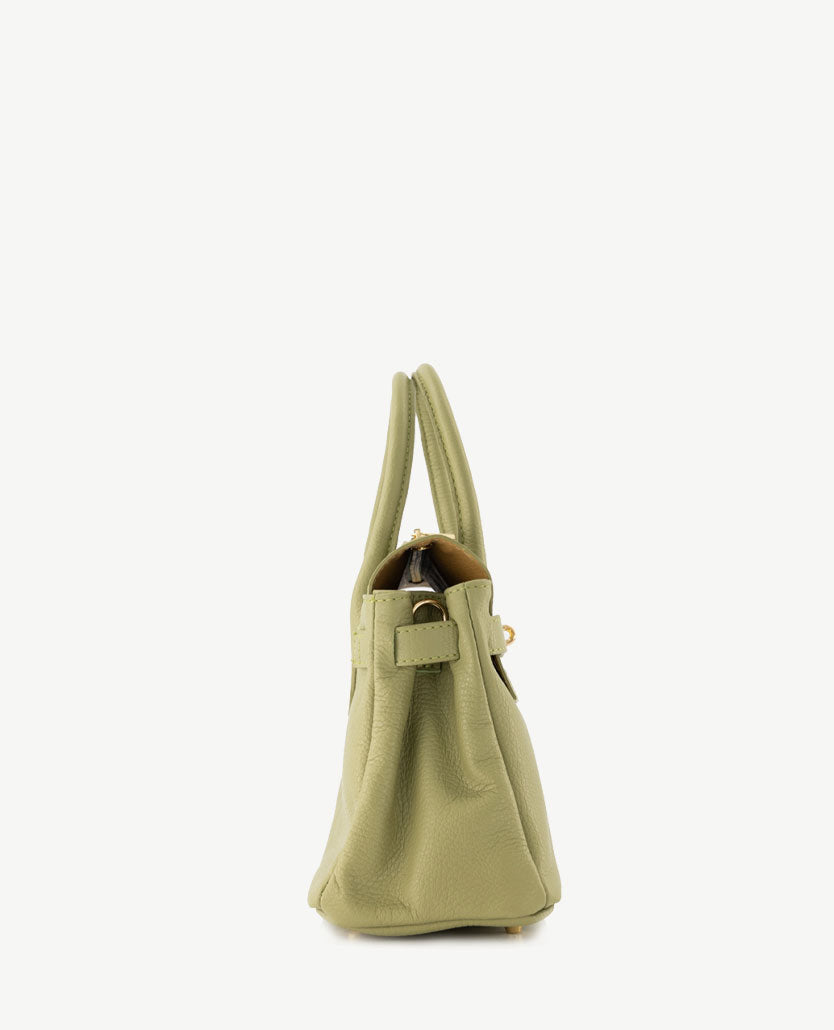 Tas - Birdie Klein - Leer - Mosgroen