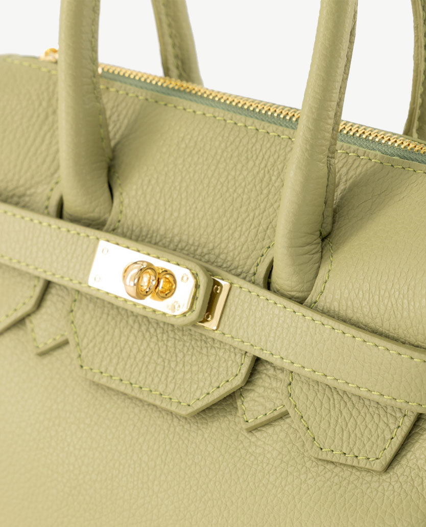 Tas - Birdie Klein - Leer - Mosgroen