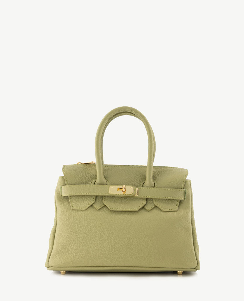 Tas - Birdie Klein - Leer - Mosgroen