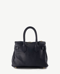 Tas - Birdie Klein - Leer - Navy achterkant