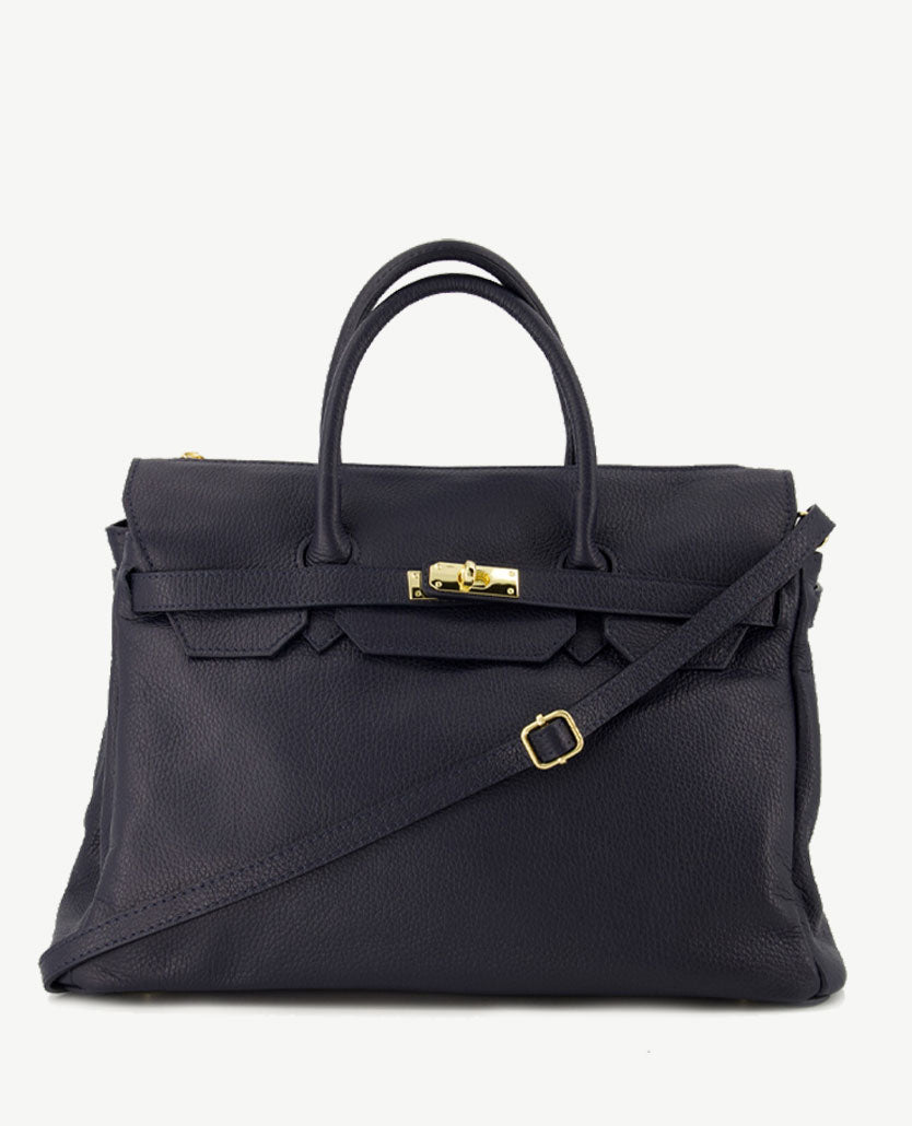 Tas - Birdie Large - Leer - Navy