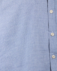 Brax - Overhemd - Daniel - Flanel - Pied de Poule blue met wit