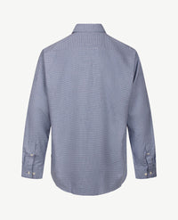 Brax - Daniel C - Flanel - pied de poule - Blauw met wit