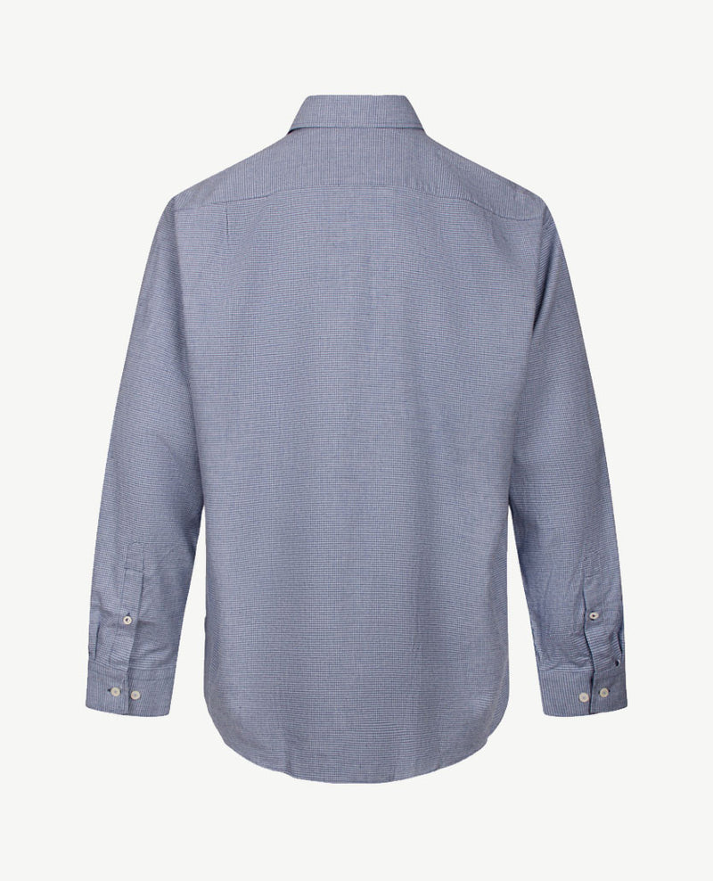 Brax - Daniel C - Flanel - pied de poule - Blauw met wit