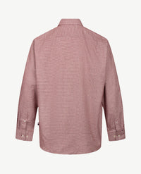 Brax - Daniel C - Flanel - pied de poule - Donker rood met wit