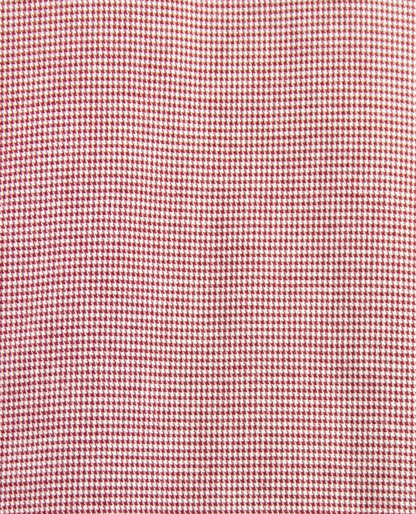 Brax - Daniel C - Flanel - pied de poule - Donker rood met wit