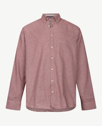 Brax - Daniel C - Flanel - pied de poule - Donker rood met wit