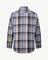 Brax - Daniel C - Flanel - Grote ruit met blue, bruin, beige navy en wit