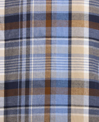 Brax - Daniel C - Flanel - Grote ruit met blue, bruin, beige navy en wit