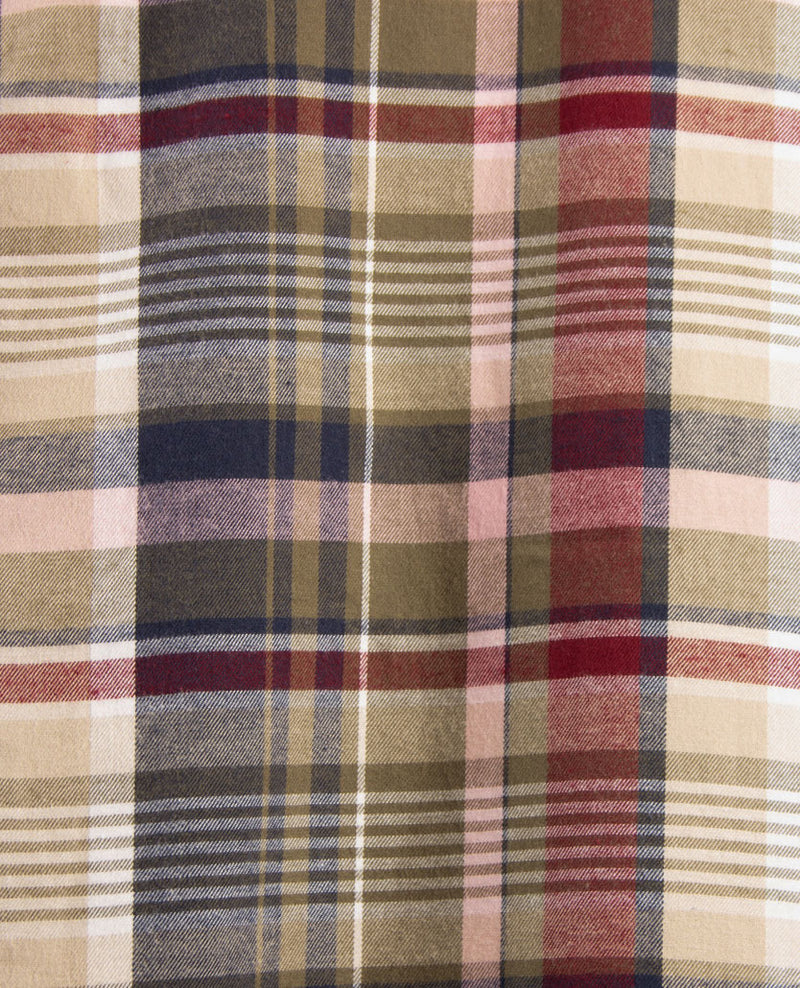 Brax - Daniel C - Flanel - Grote ruit met khaki, navy, bordeaux en rose