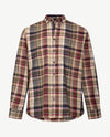Brax - Daniel C - Flanel - Grote ruit met khaki, navy, bordeaux en rose