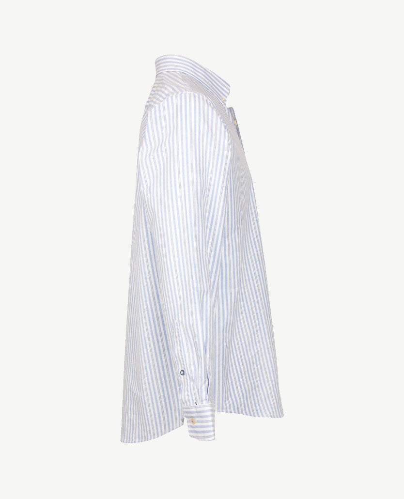 Brax - Daniel S - Overhemd - Oxford - Streep Bleu met wit