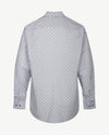 Brax - Harold P - Overhemd met werkje - Wit, navy, khaki