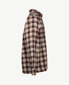Brax - Kay C - Overhemd in ruitje - Flannel - Navy, wit en cognac