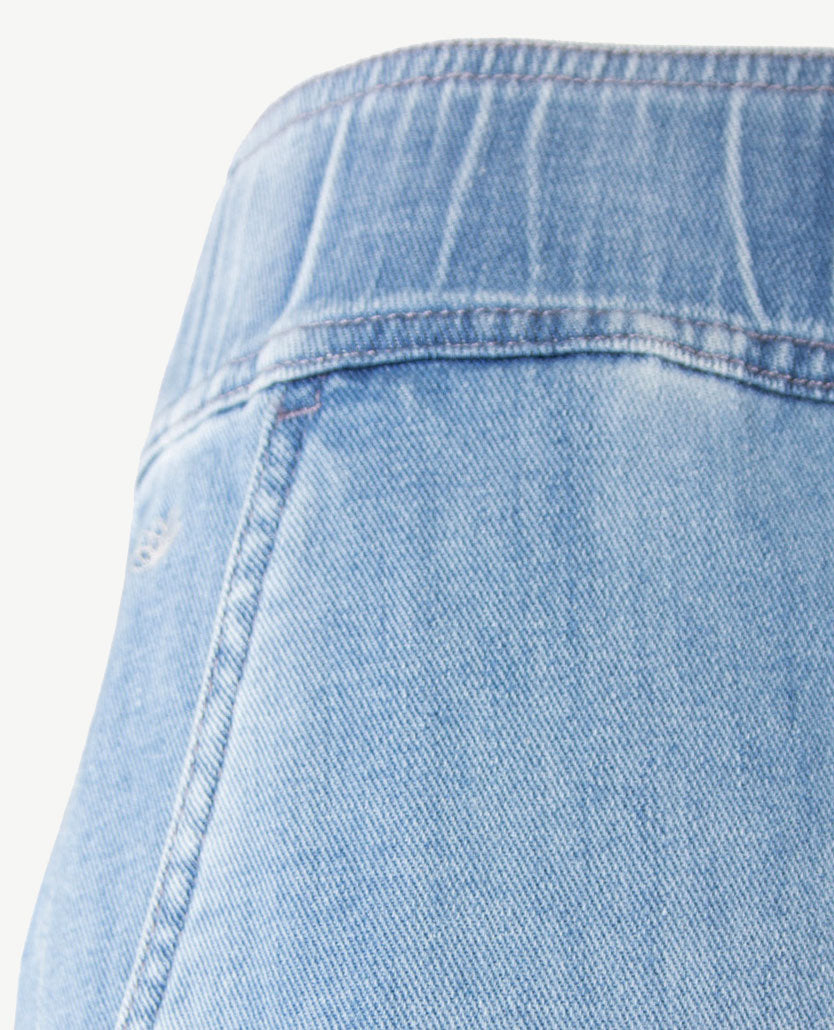 Brax Raphaela - Maine - Elastiek rondom - jeans - Bleached - Korte lengte