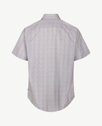 Brax - Dan P - Overhemd - Dessin golfjes blauw, wit en bleu en khaki