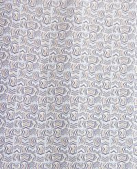 Brax - Dan P - Overhemd - Dessin golfjes blauw, wit en bleu en khaki