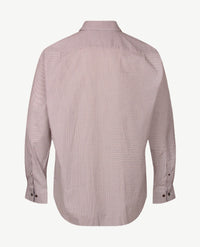 Brax - Herenoverhemd - Daniel P - Werkje met navy, choco en off-white