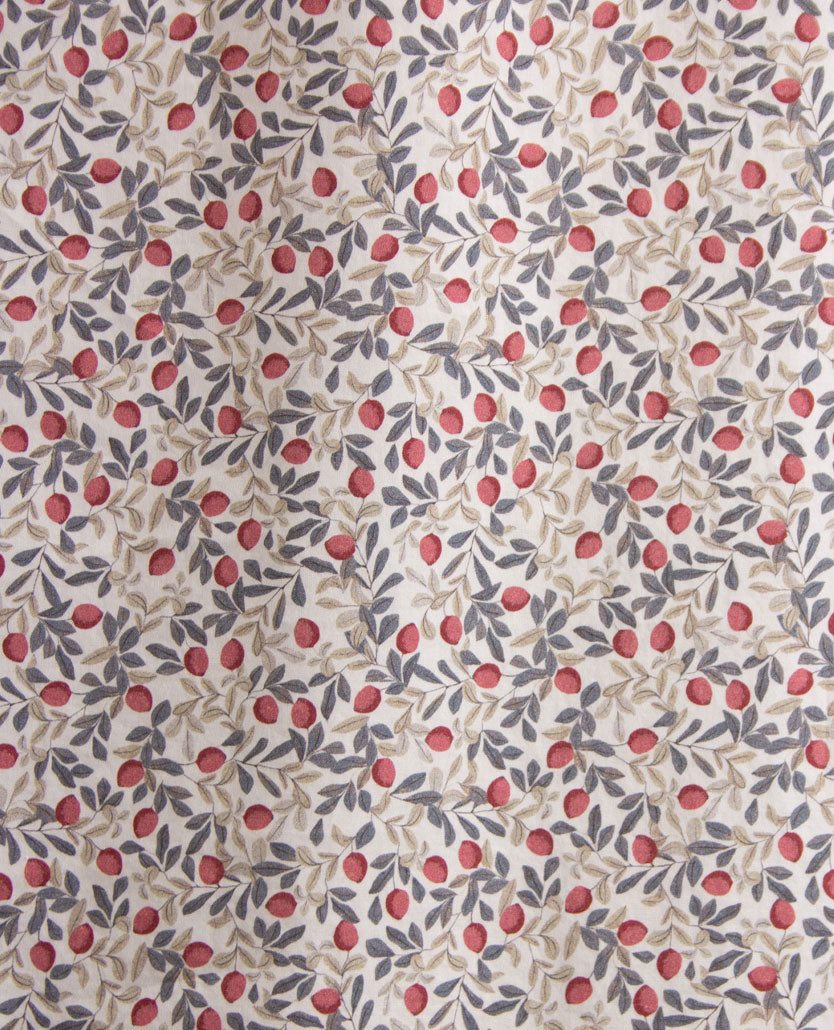 Brax - Dan P - Overhemd - Dessin kers, grijs, beige, wit en rood